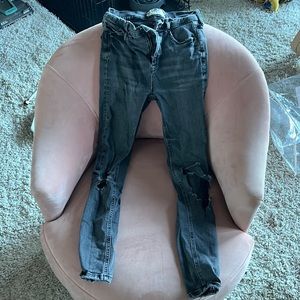 Free people skinny jeans black wash